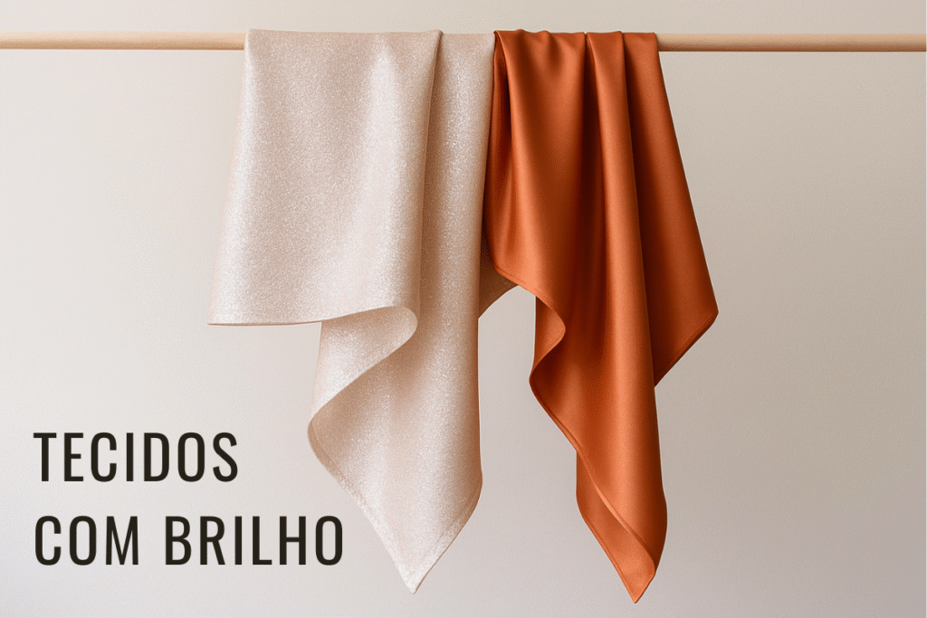 Tecidos com brilho